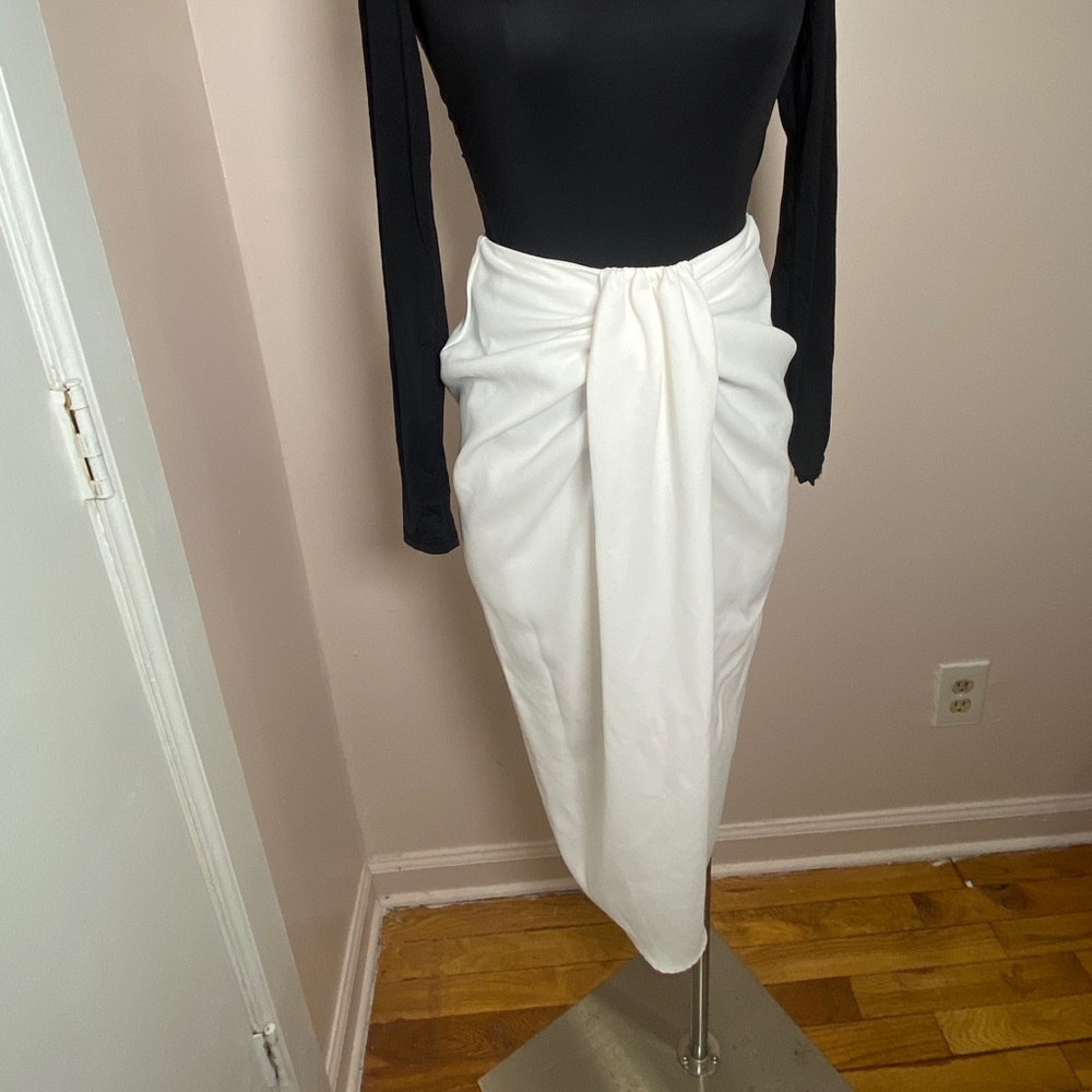 Zara MIDI Skirt with Draped Detail to the Front